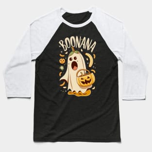 Boonana Cute Ghost Banana Halloween Costume Men Women Kids Baseball T-Shirt